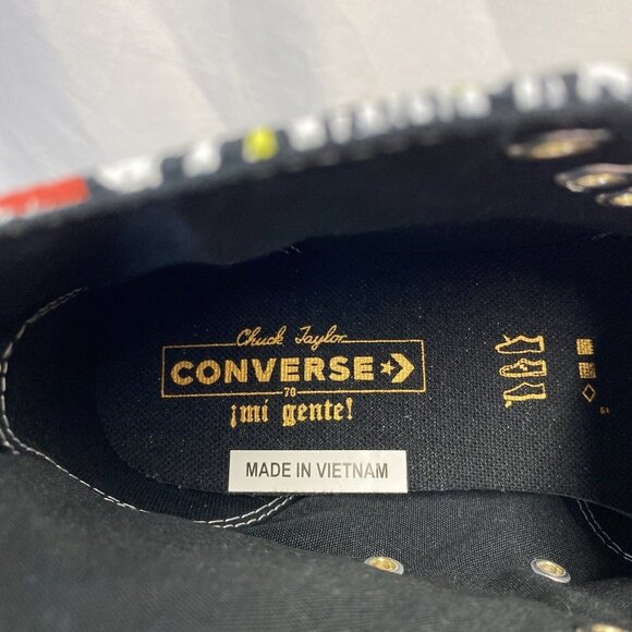 Converse Chuck 70 Hi "MiGente" Hi-Top Sneakers Black Unisex Lace-Up New171572C - Picture 7 of 16